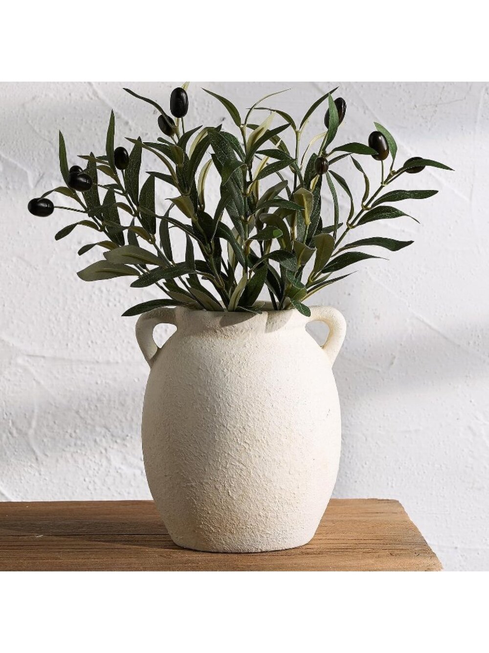 7.6 inch dark Gray Ceramic Flower Pottery Farmhouse Rustic Vase Living Room Dec